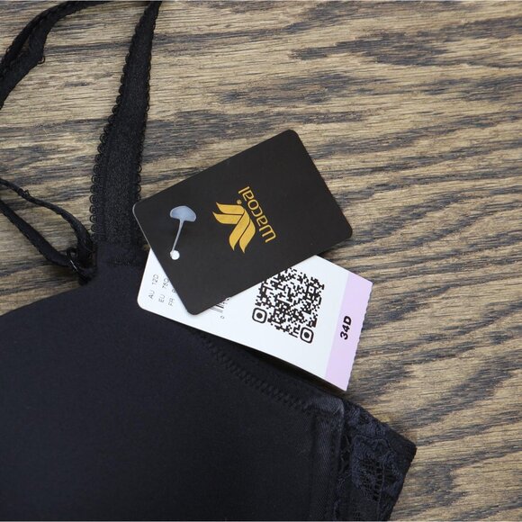 NWT Wacoal Womens French Garden Contour Bra 85340 85340 Black 34D - Picture 5 of 7